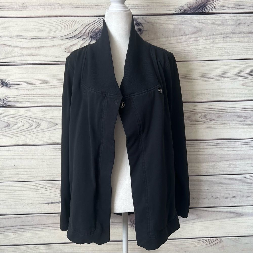 Lululemon Black Belle Wrap Cardigan Sweatshirt - Picture 10 of 16